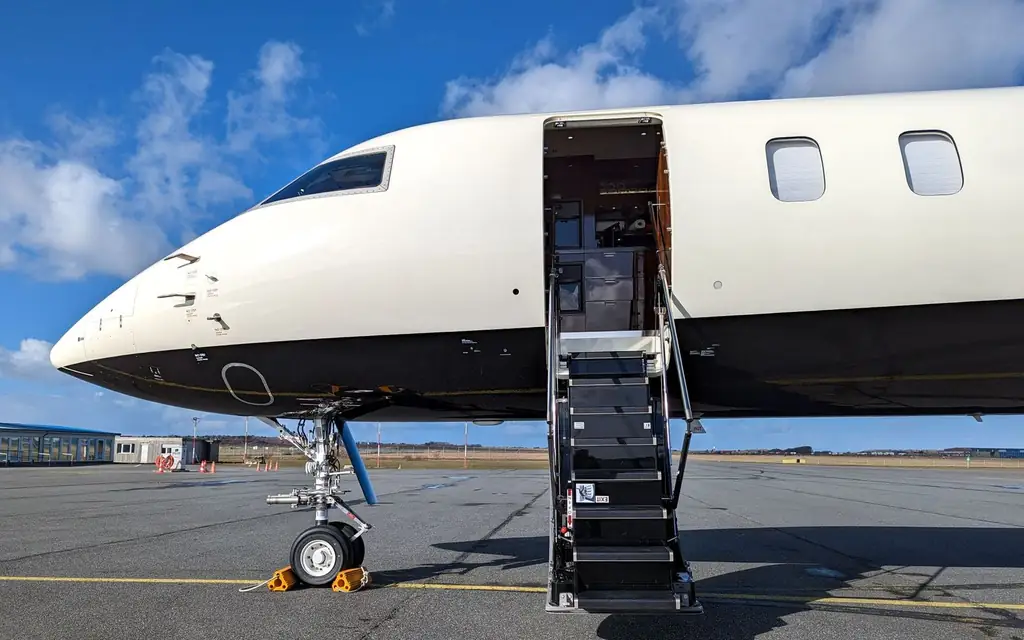 Stairs of a private jet
