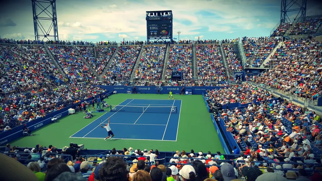 A tennis stadium